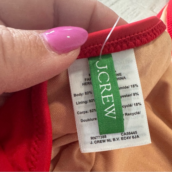 J.Crew DD Halter Tie Back Bikini Top NWT size Small in Venetian Red‎ Swimsuit - Picture 5 of 12